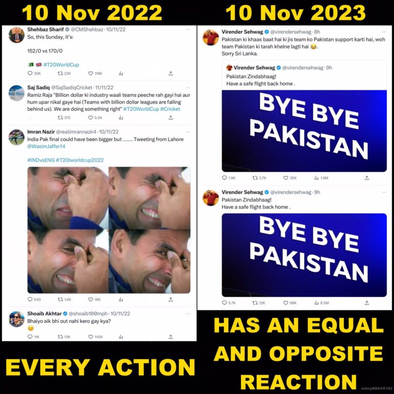 Pakistan team को सहवाग ने कहा बाय बाय, कहा जैसे तो तैसा